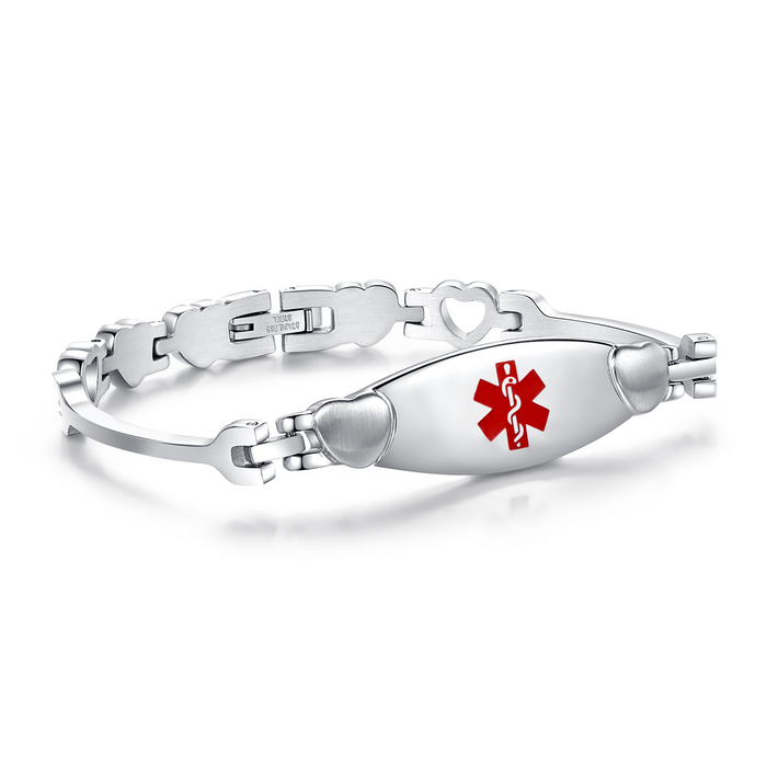 Bar Heart Medical ID Bracelet