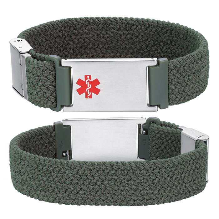 Cameron Khaki Loop Stretch Medical ID