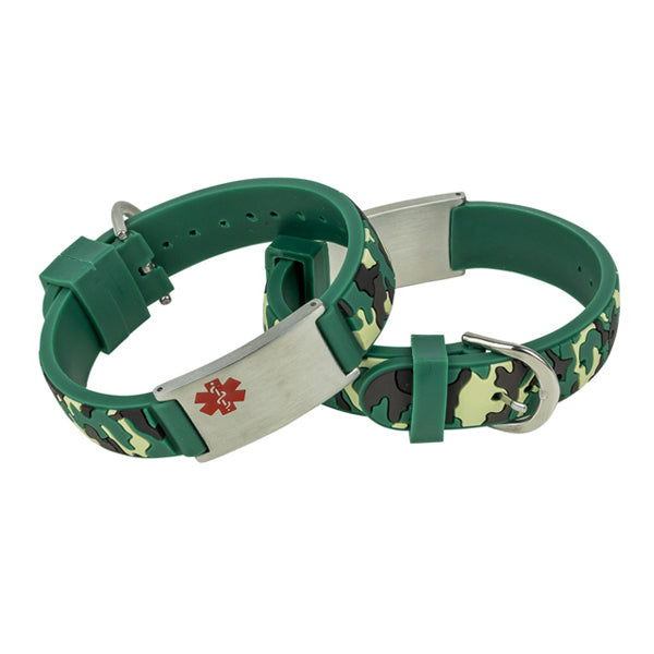 Green Camo Medical ID Bracelet