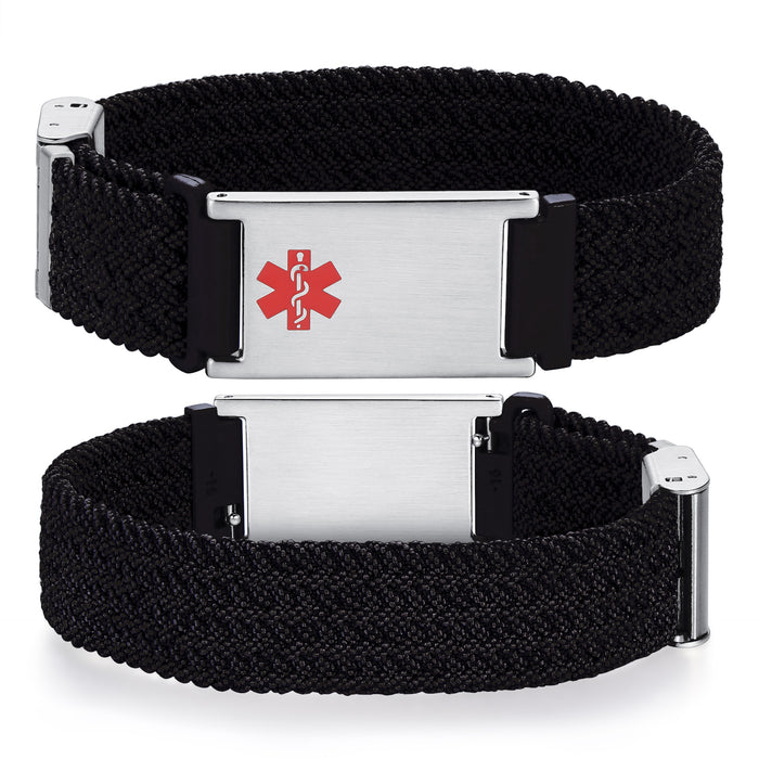 Cameron Black Loop Stretch Medical ID