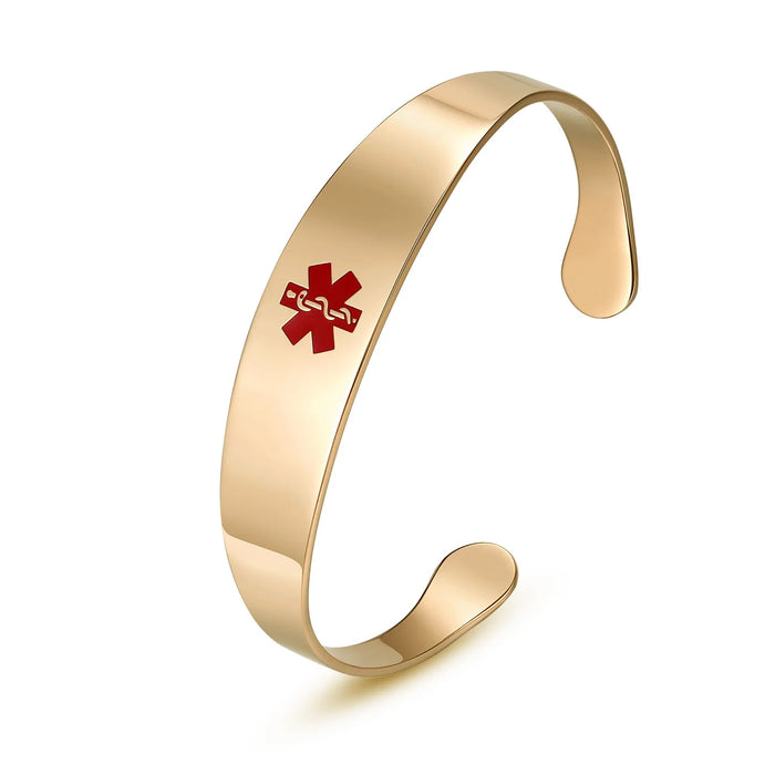 Rose Gold Cuff Medical ID bracelet