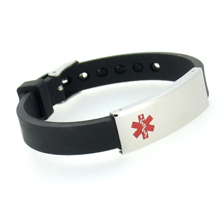 MaxSport Black Medical ID Bracelet