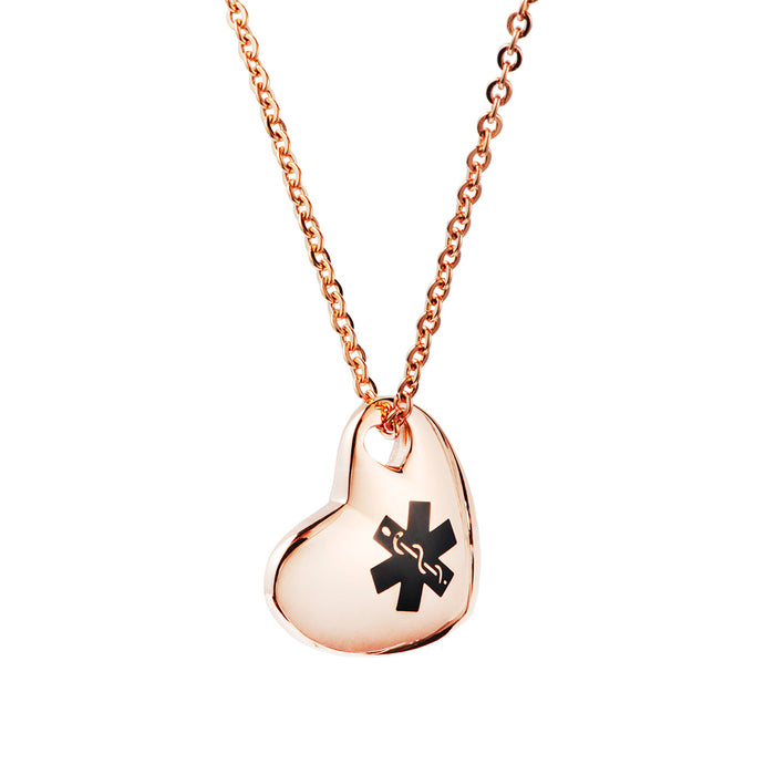 Manawanui Heart Necklace - Rose Gold