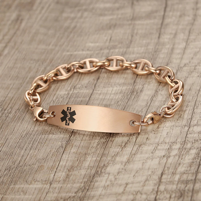 Medical ID Bracelet Australia Engraved Shipped From Auswara, 57% OFF