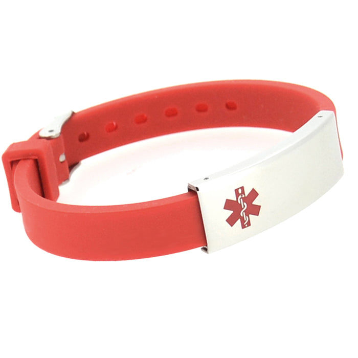 MaxSport Red Medical ID Bracelet