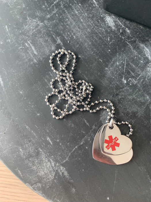 Love Hearts Medical Necklace